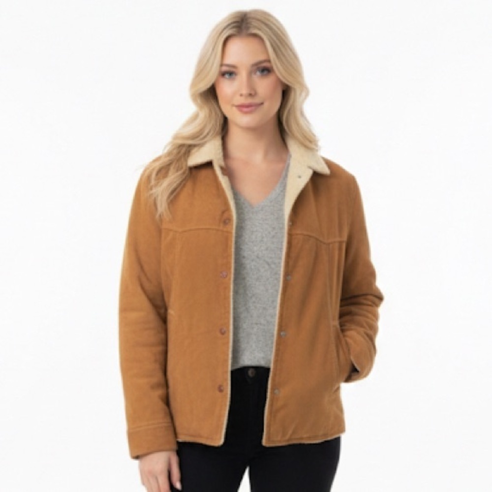 Vintage size 38 faux leather & sheepskin jacket